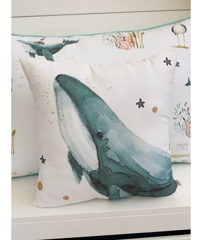 Whale Ocean Cushion - Lola's Rooms